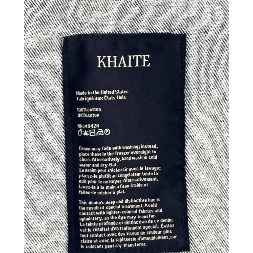 Khaite Women's Grizzo Oversize Trucker Stonewashed Made in USA Denim Jacket - Picture 10 of 11